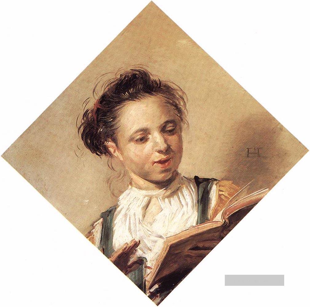 Singt Mädchen Porträt Niederlande Goldenes Zeitalter Frans Hals Ölgemälde